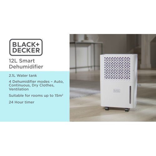 Black and Decker BLACK DECKER 12L Smart Dehumidifier and Ionizer